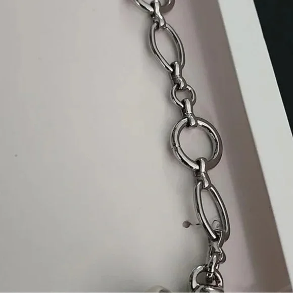 Zara Abstract Sculptured Torso Body Silver Chain Link Necklace Bold Artsy NWT - Picture 10 of 12